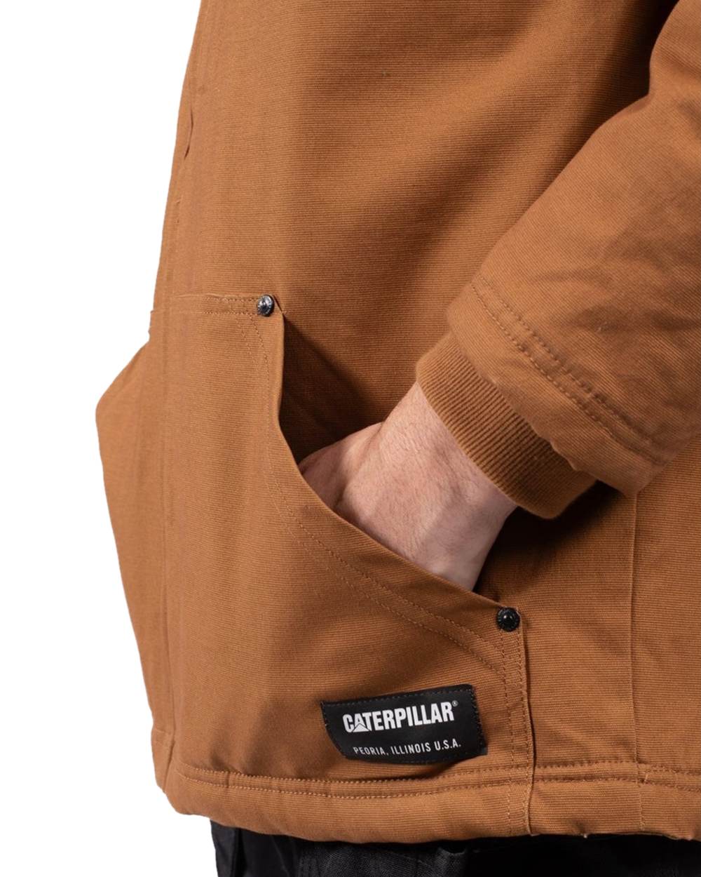 Caterpillar Mens Hooded Sherpa Lined Jacket - Image 11