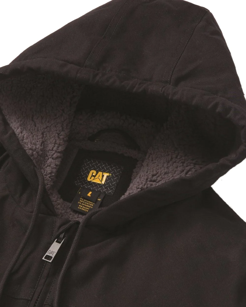Caterpillar Mens Hooded Sherpa Lined Jacket - Image 7