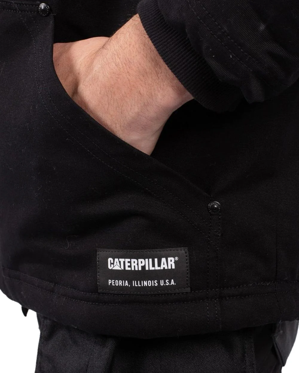 Caterpillar Mens Hooded Sherpa Lined Jacket - Image 8