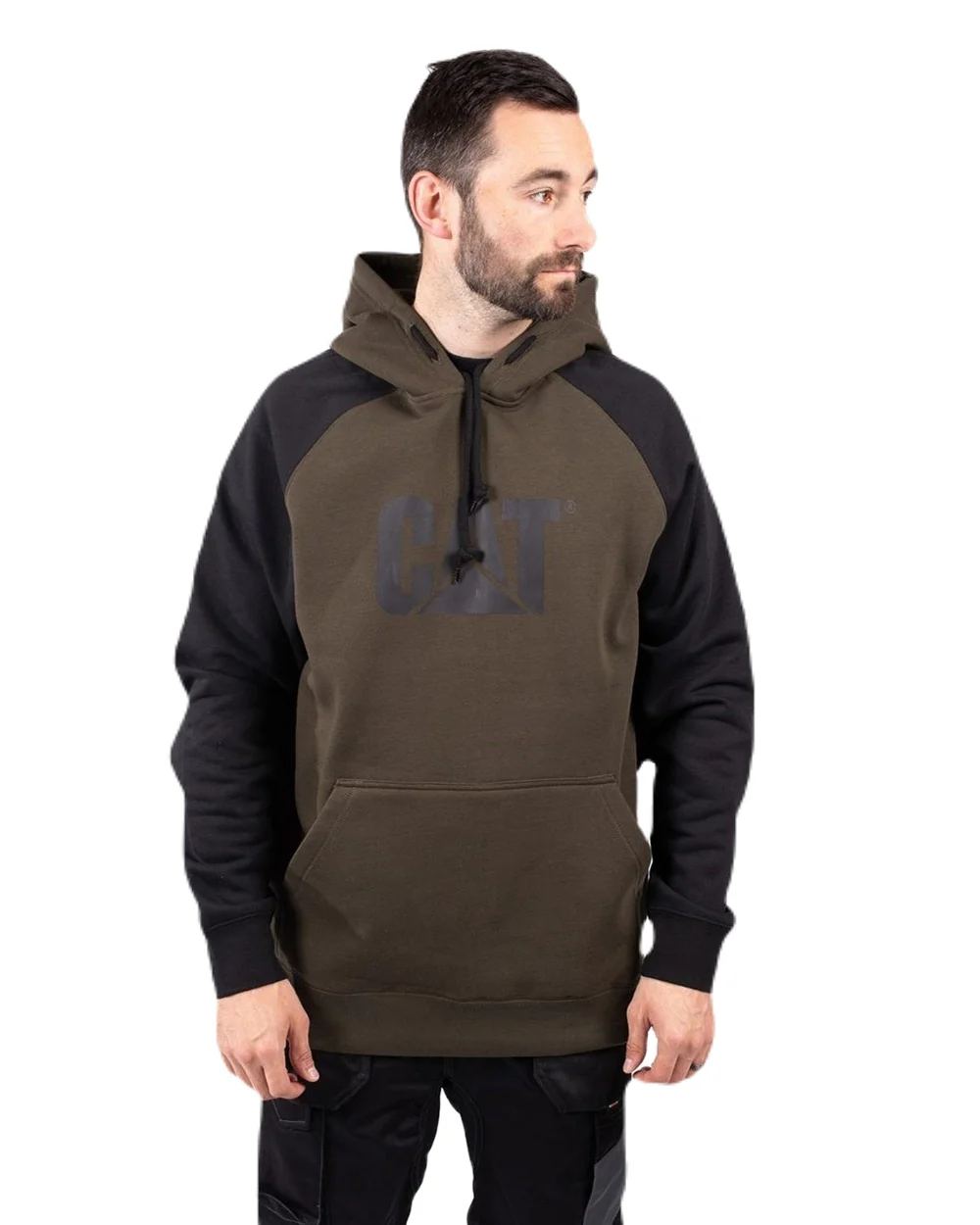 Caterpillar Mens Raglan Hooded Sweatshirt - Image 14