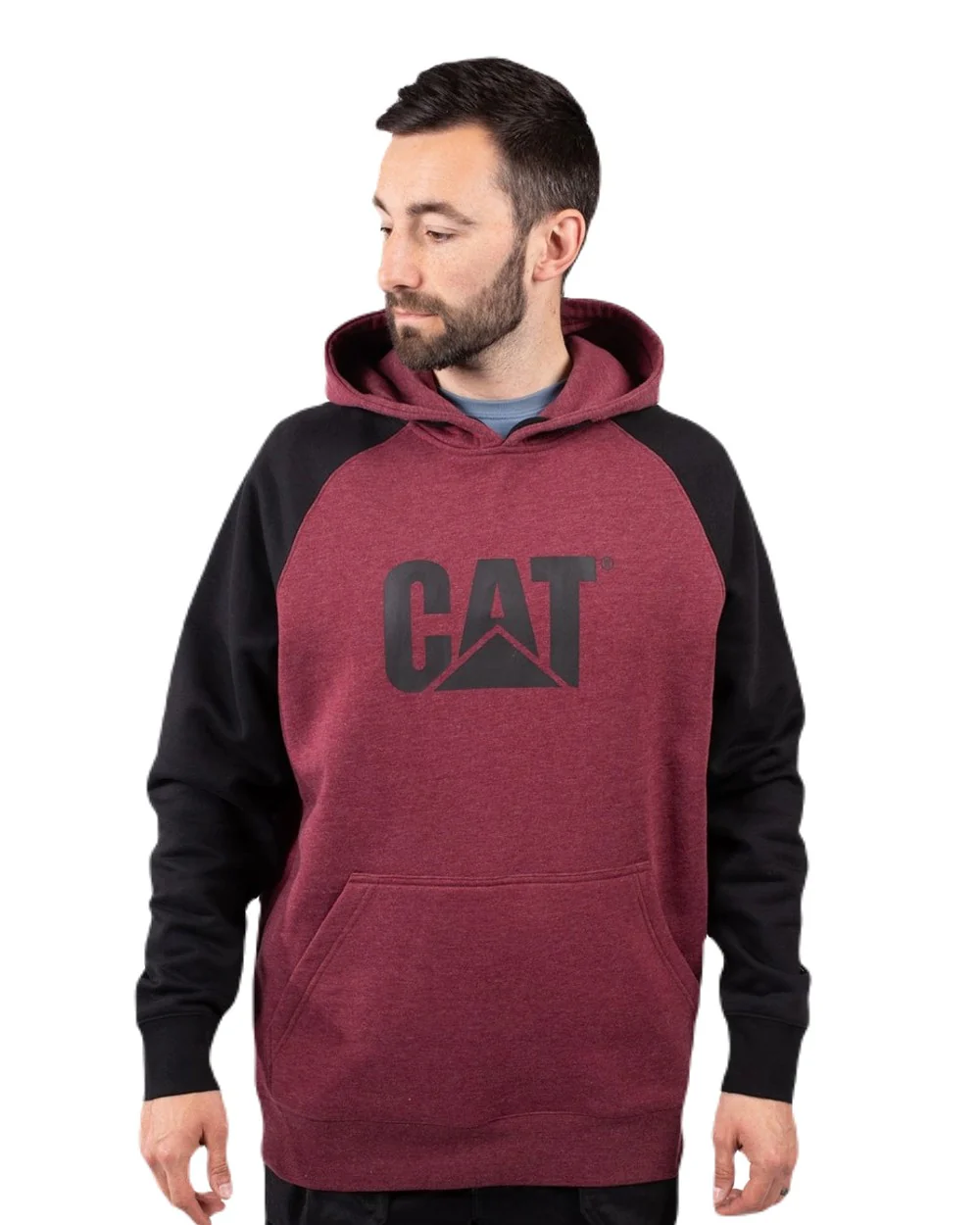 Caterpillar Mens Raglan Hooded Sweatshirt - Image 8