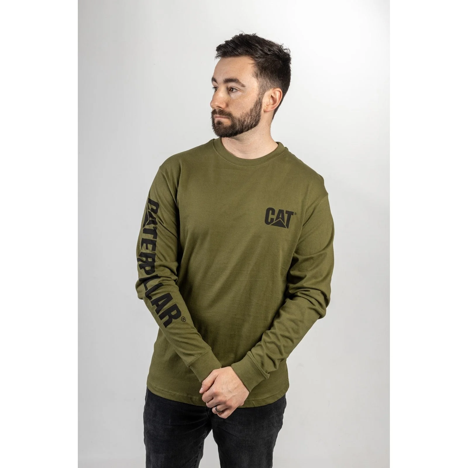 Caterpillar Trademark Banner Long Sleeve T Shirt - Image 11