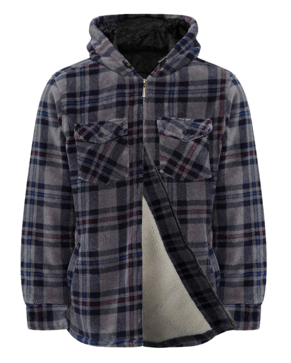 Champion Dumfries Mens Hooded Lumberjack Fleece Jacket - Image 3