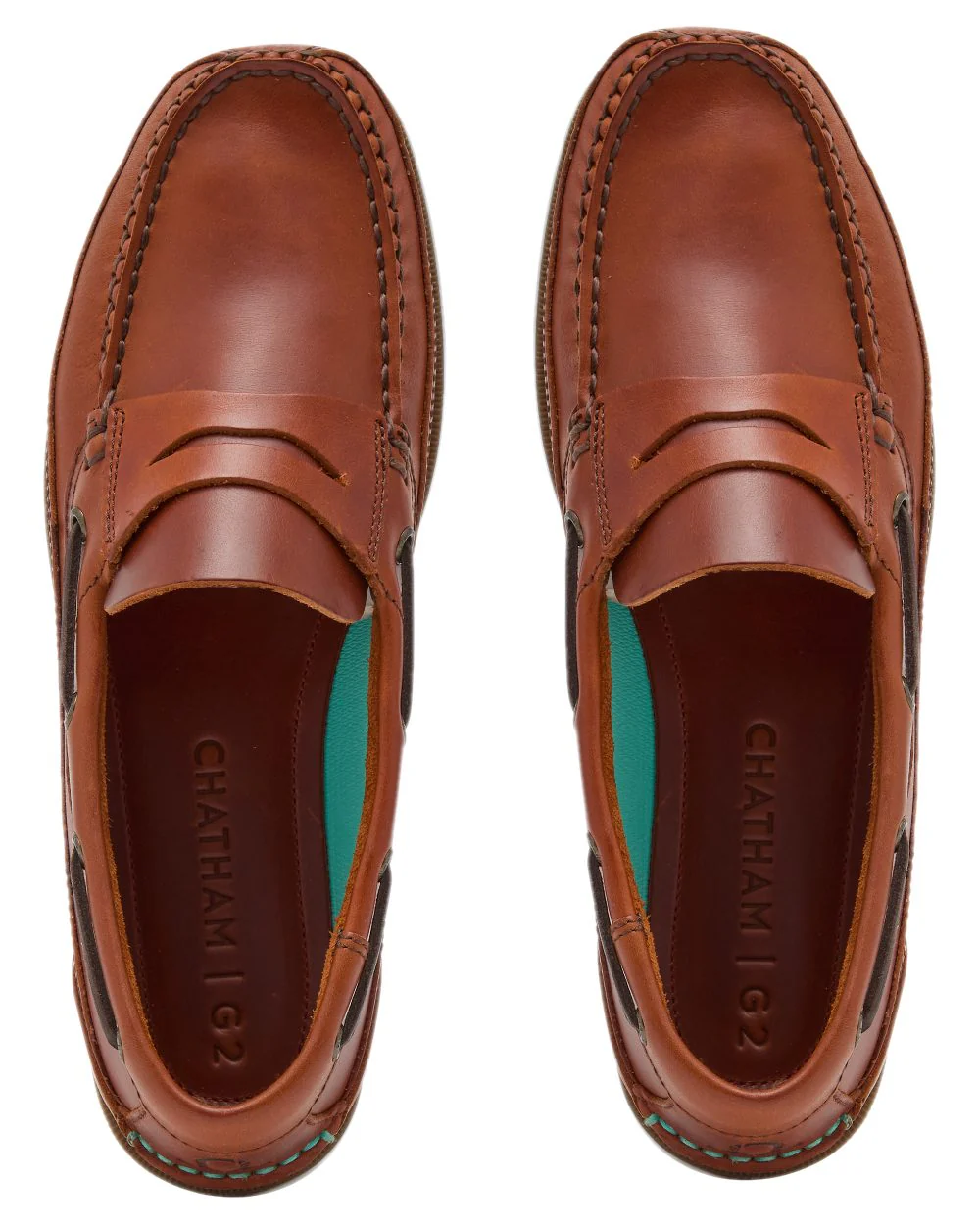 Chatham Mens Gaff II G2 Slip On Leather Boat Shoes - Image 2
