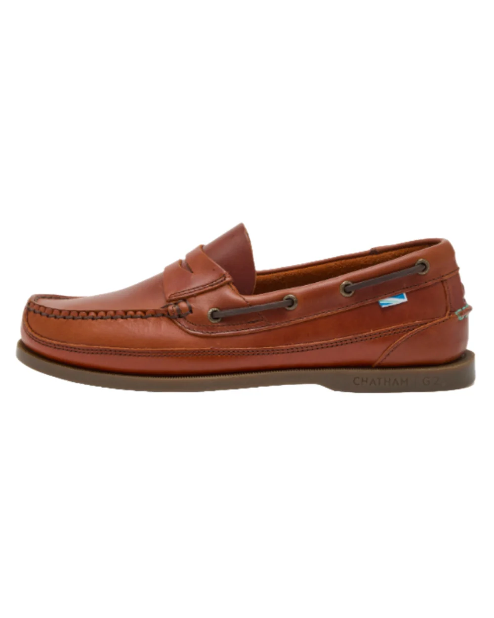 Chatham Mens Gaff II G2 Slip On Leather Boat Shoes - Image 3