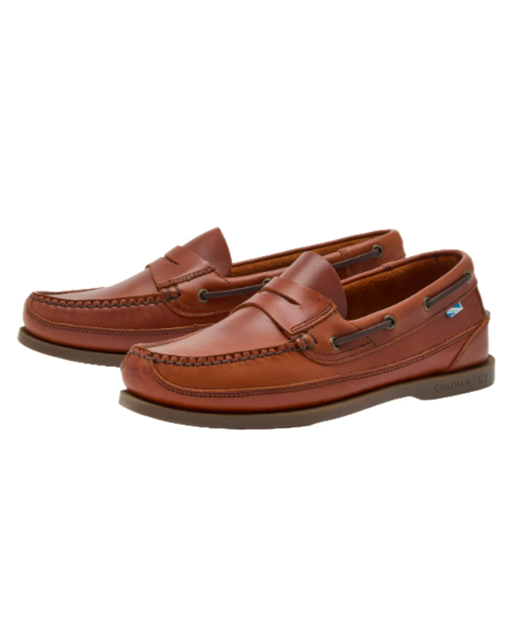 Chatham Mens Gaff II G2 Slip On Leather Boat Shoes - Image 4