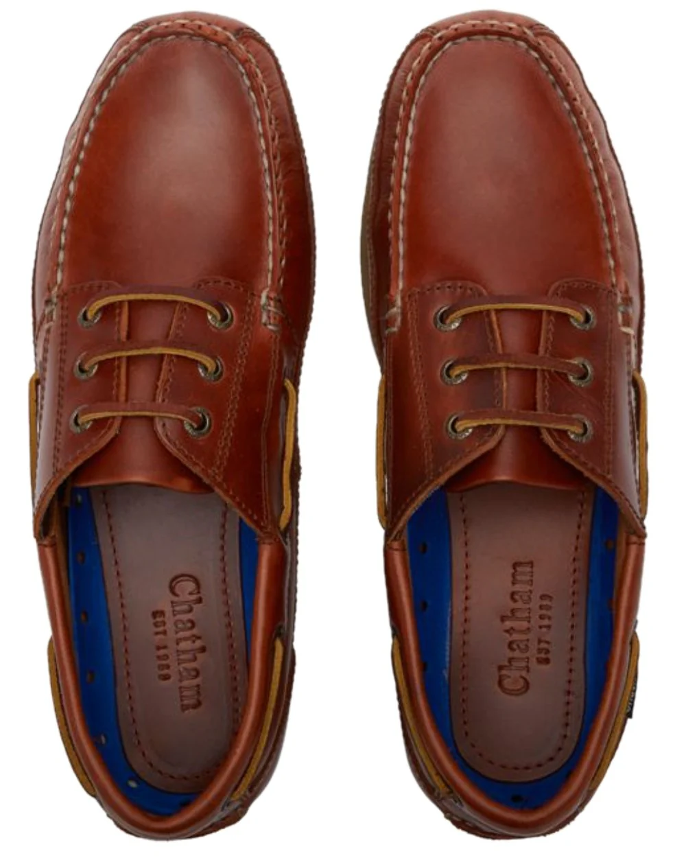 Chatham Mens Rockwell II G2 Leather Wide Fit Boat Shoes - Image 2