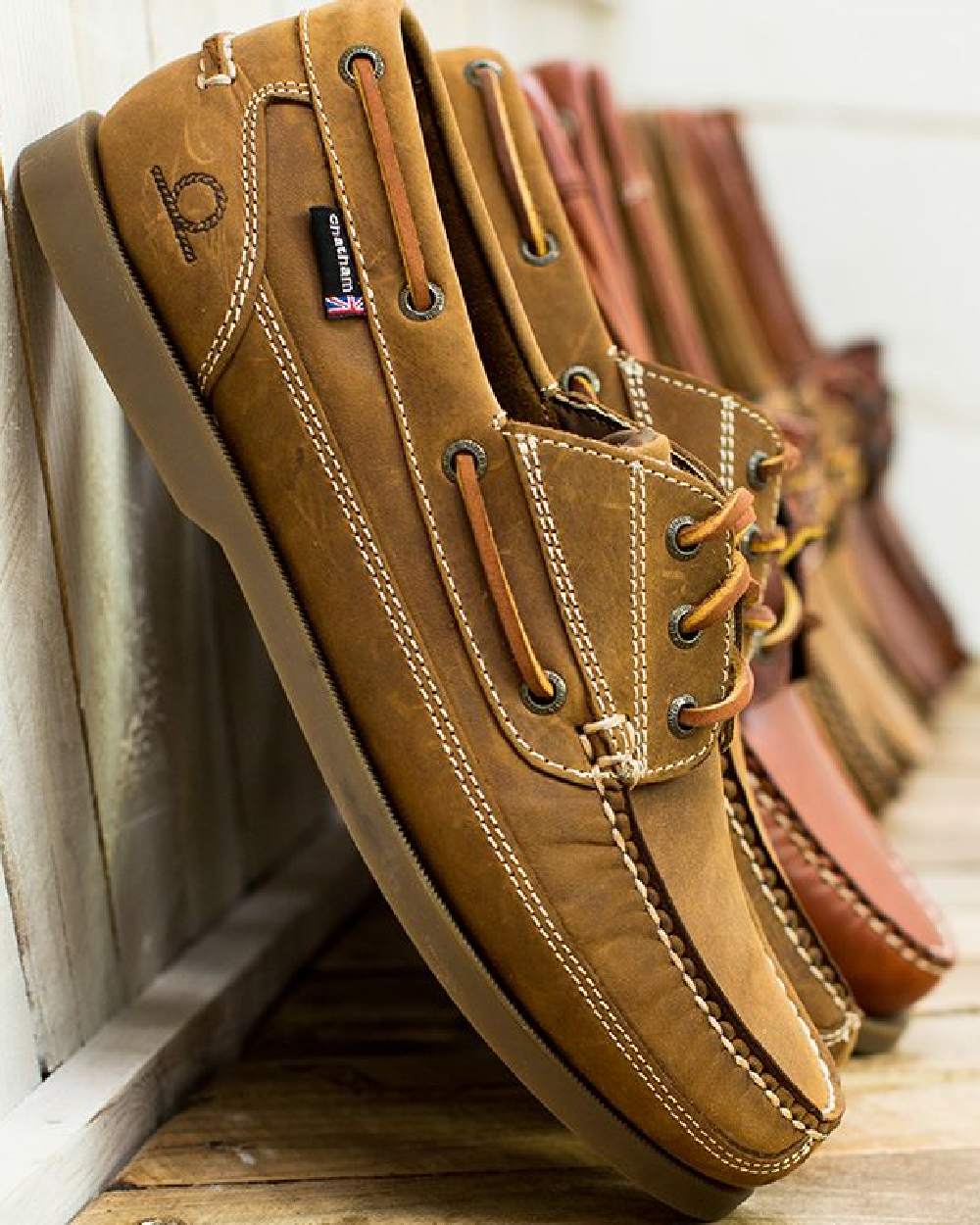 Chatham Mens Rockwell II G2 Leather Wide Fit Boat Shoes - Image 6