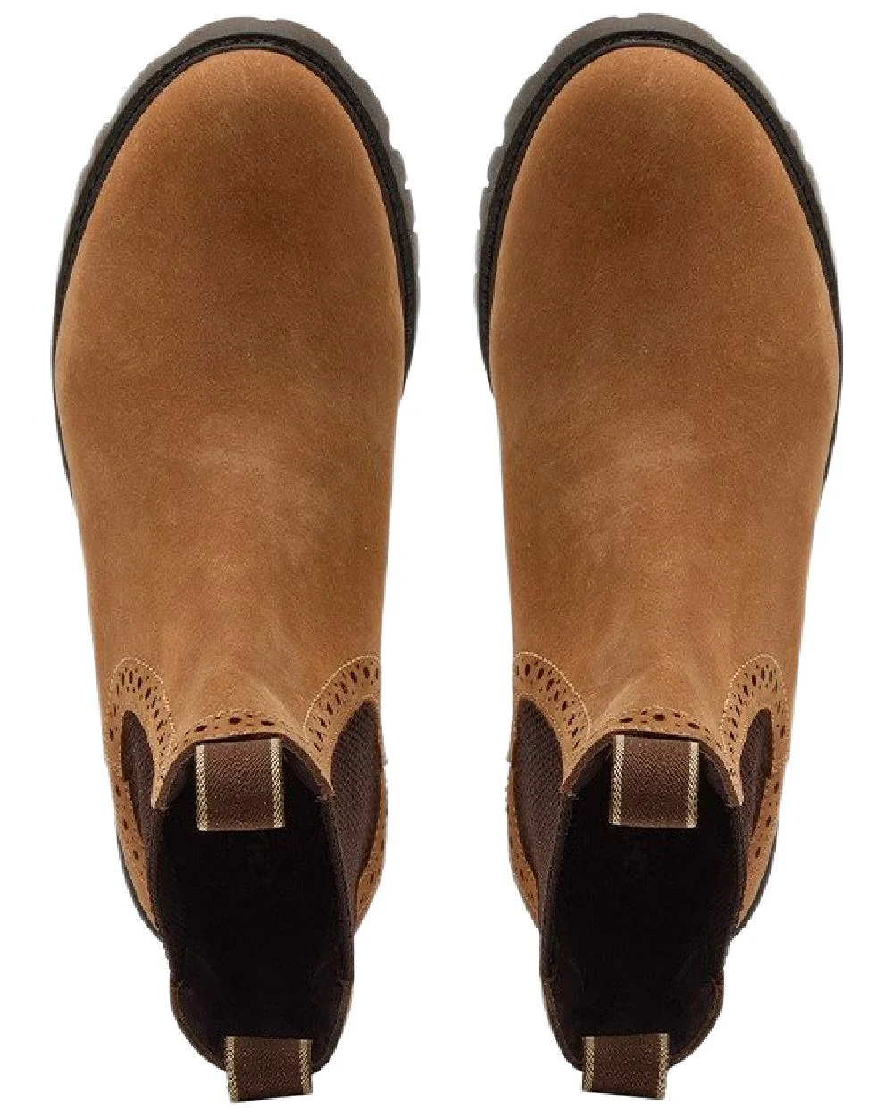 Chatham Womens Moreton Leather Brogue Chelsea Boots - Image 2