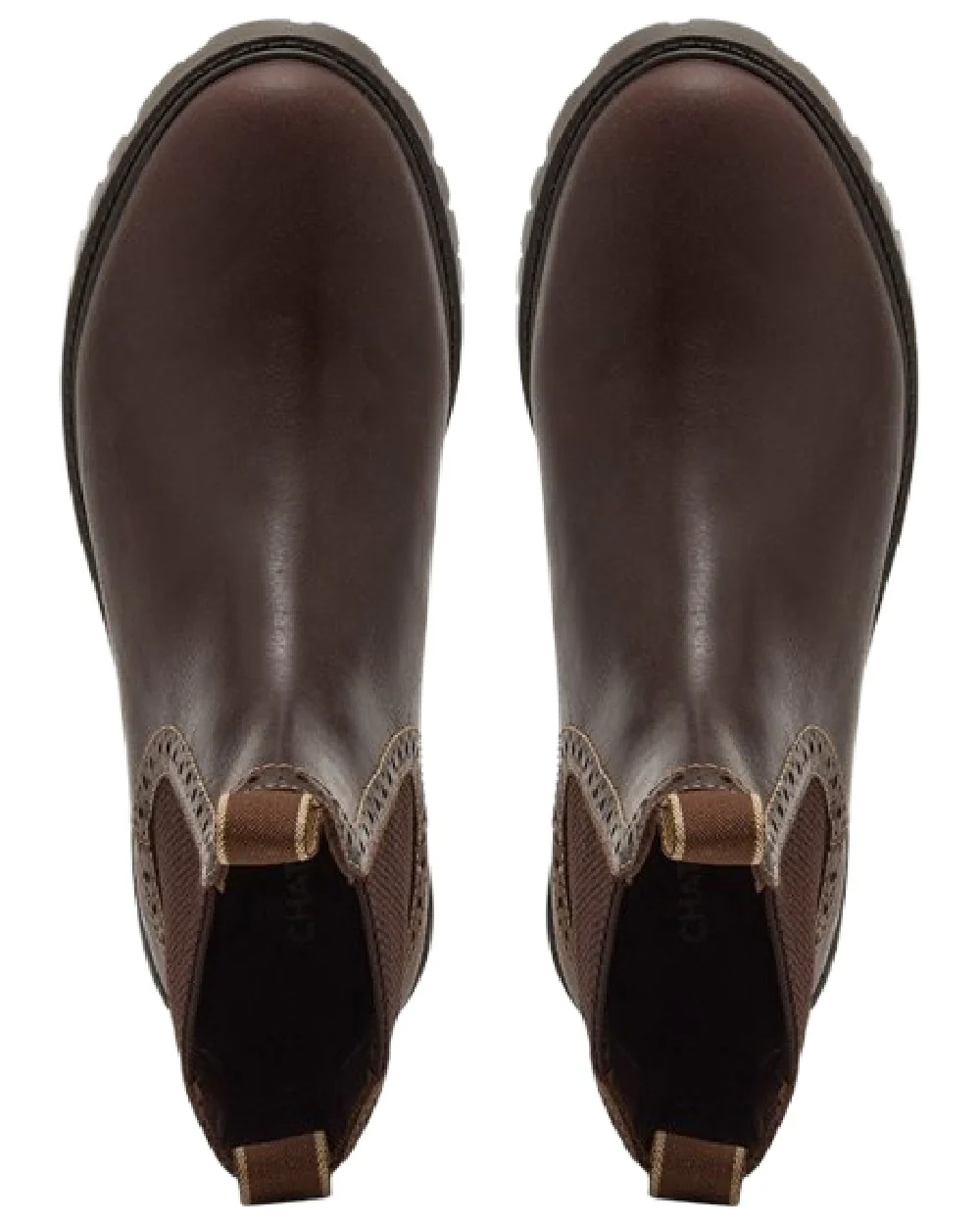 Chatham Womens Moreton Leather Brogue Chelsea Boots - Image 7