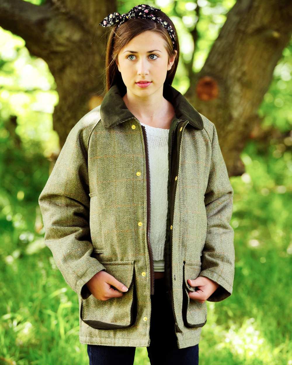 Bronte Childrens Tweed Shooting Jacket - Image 3