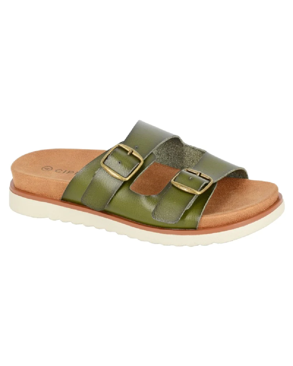 Cipriata Womens Tiberia Twin Buckle Strap Mule Sandals - Image 3