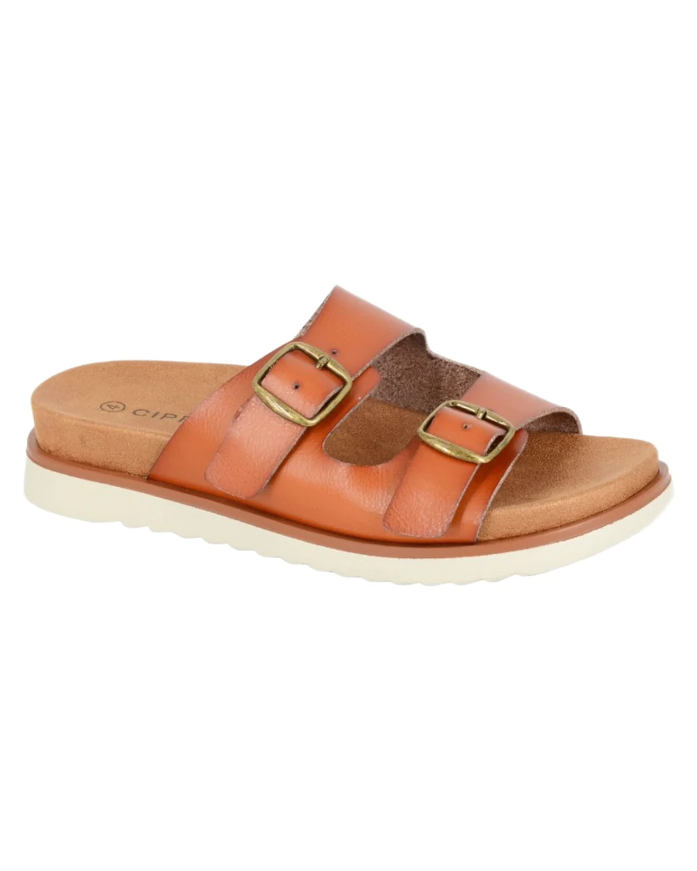 Cipriata Womens Tiberia Twin Buckle Strap Mule Sandals - Image 5
