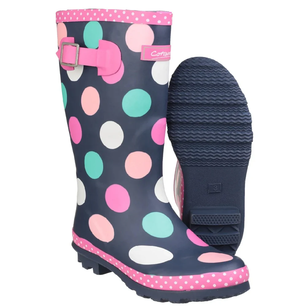 Cotswold Childrens Dotty Pull On Wellingtons - Image 3