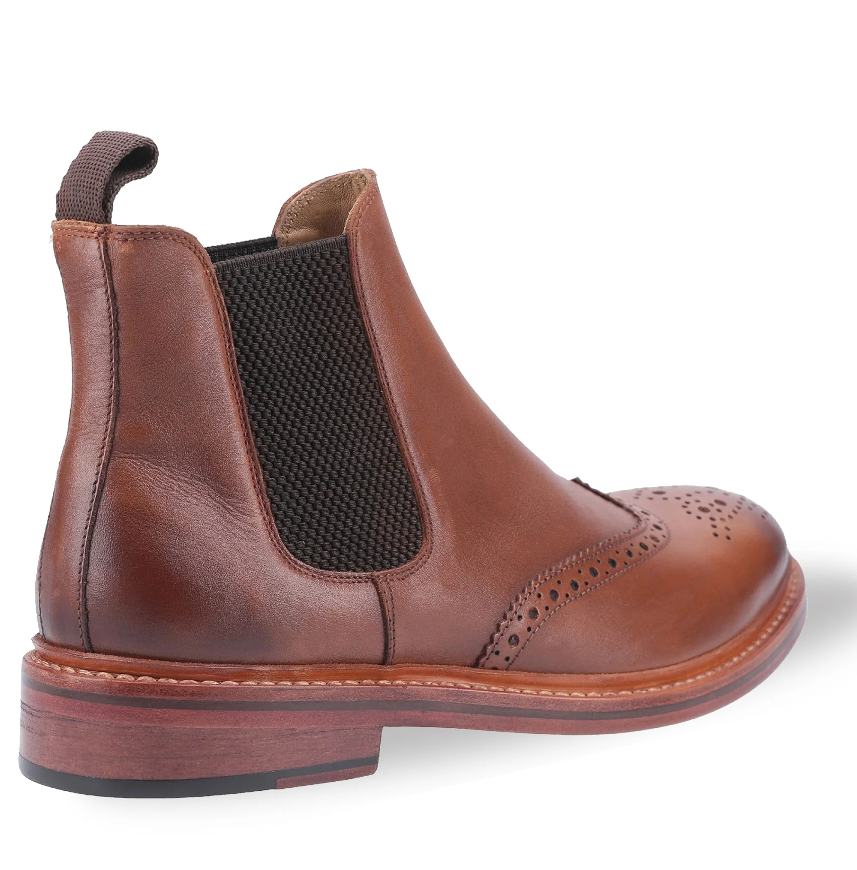 Cotswold Siddington Leather Brogue Chelsea Boots - Image 3