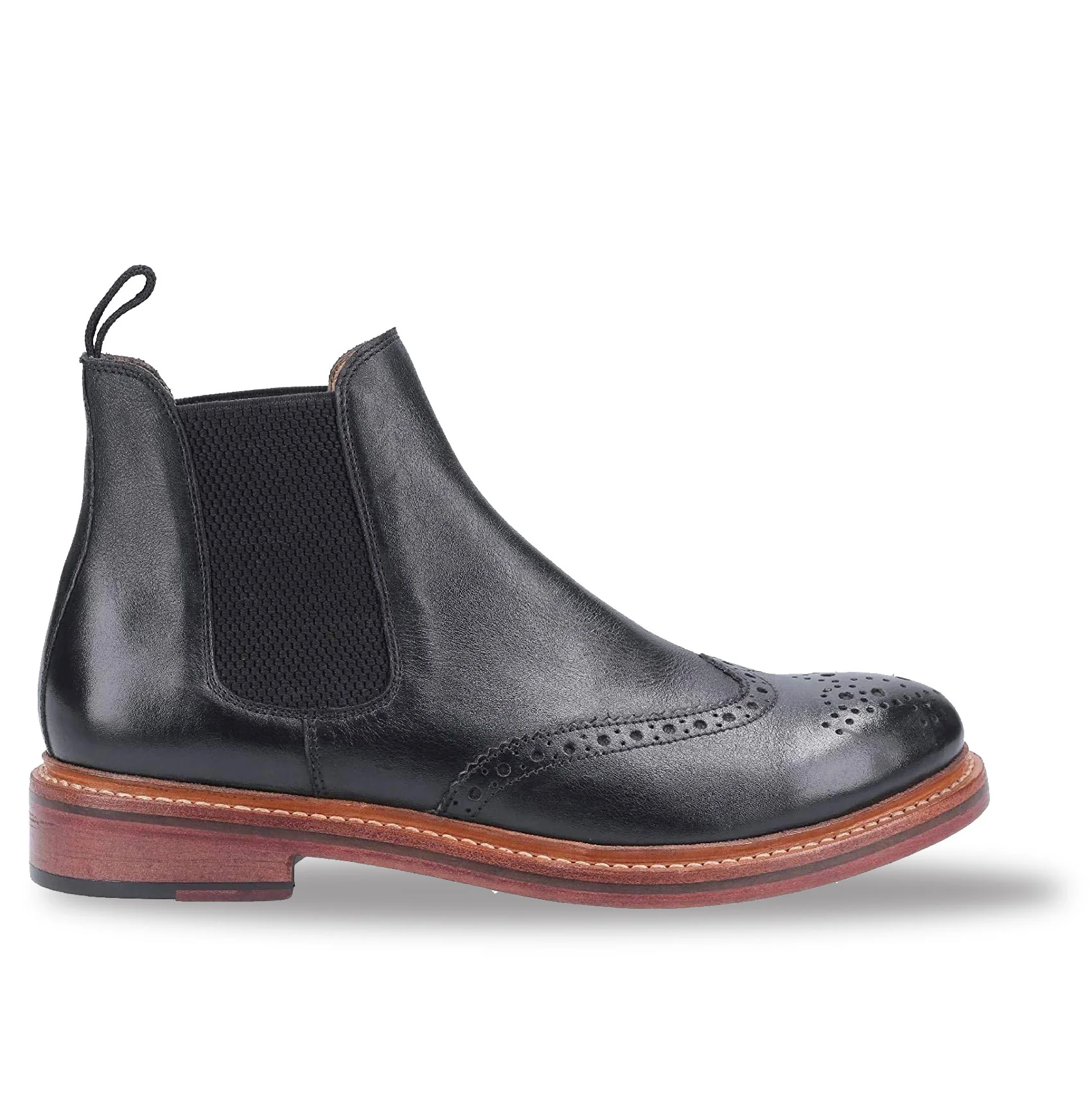 Cotswold Siddington Leather Brogue Chelsea Boots - Image 6