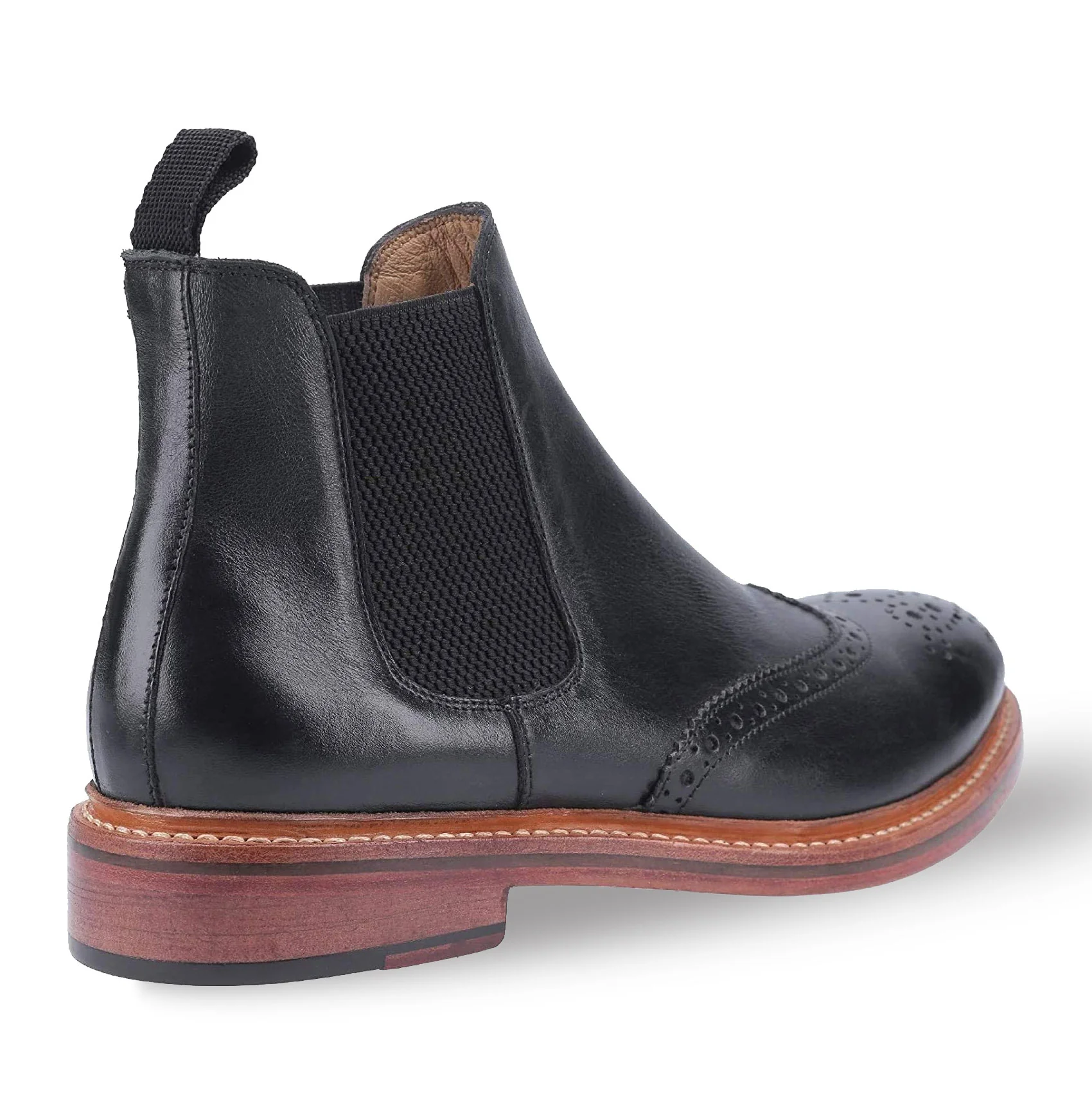 Cotswold Siddington Leather Brogue Chelsea Boots - Image 7