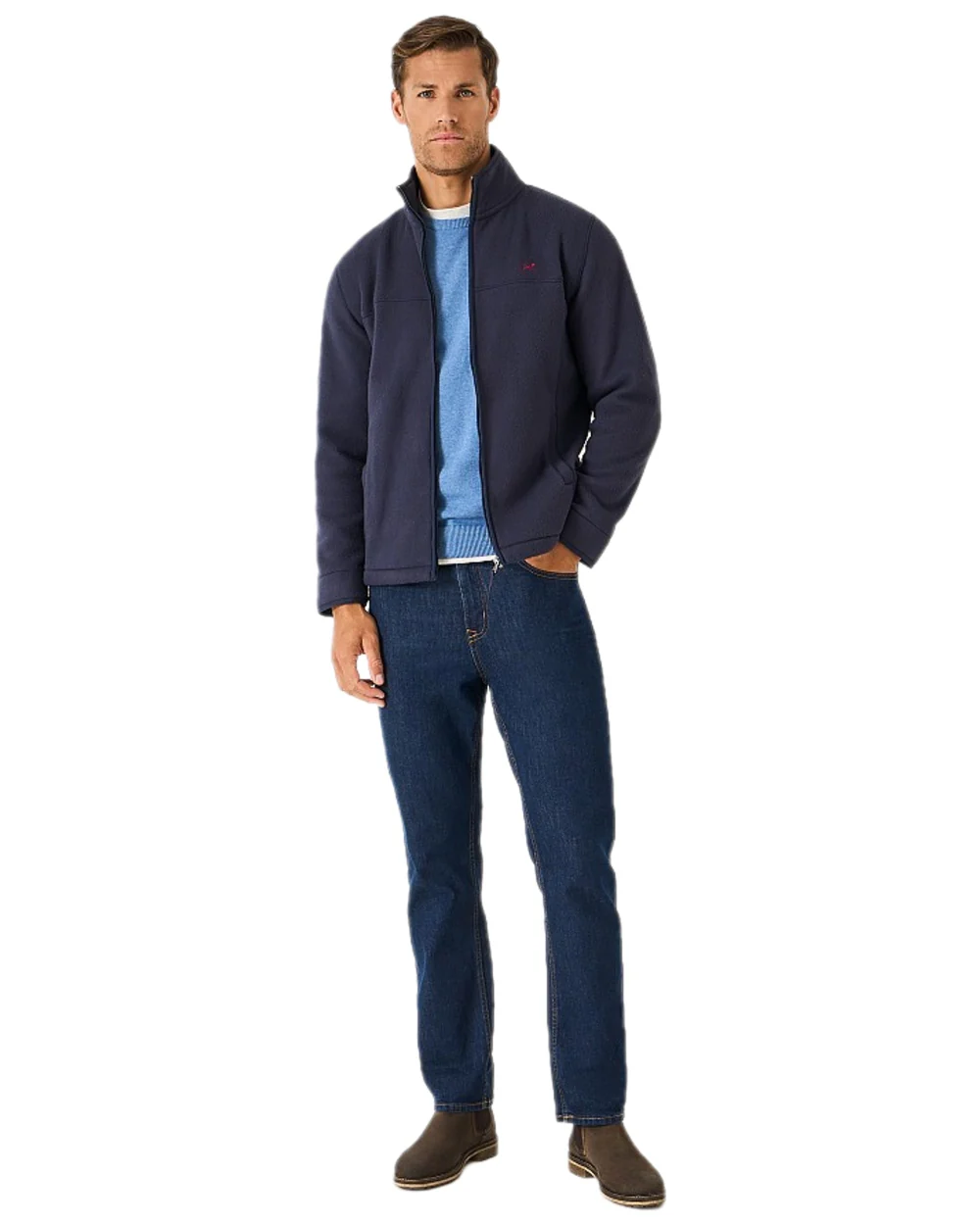 Crew Clothing Mens Aldringham Fleece Jacket - Image 4