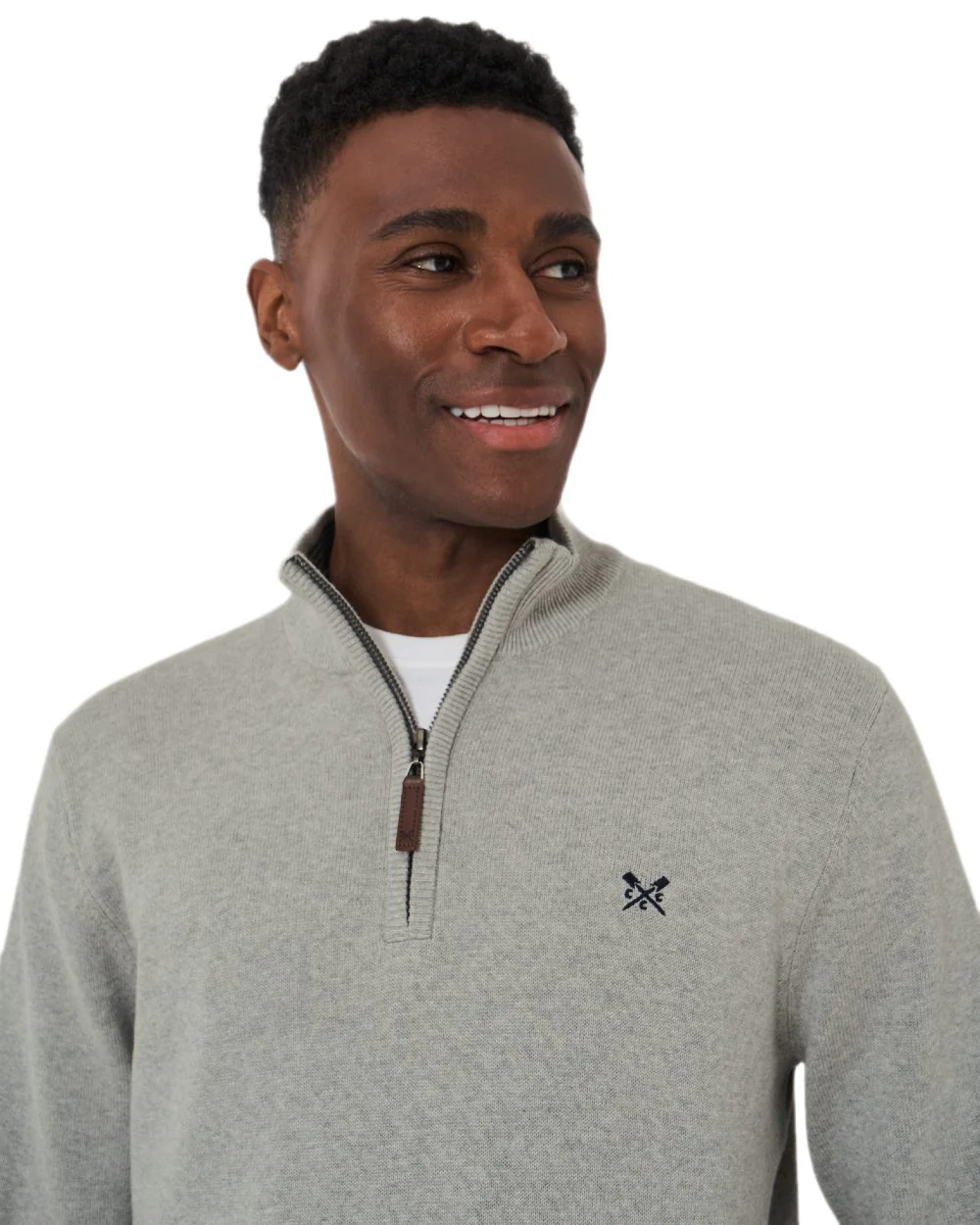 Crew Clothing Mens Classic Half Zip Knit Jumper - Image 13