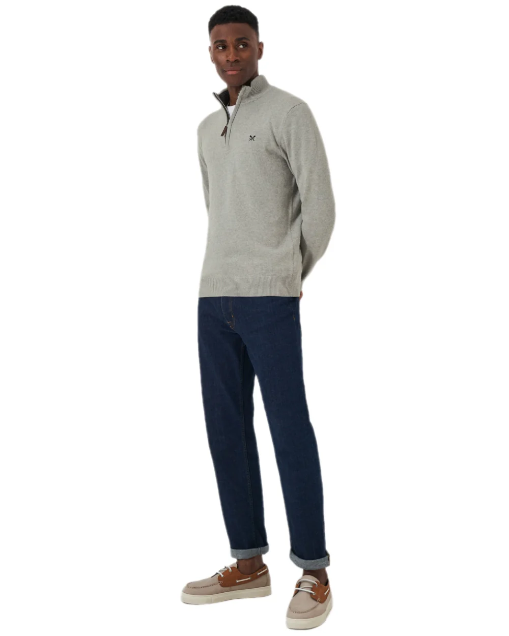 Crew Clothing Mens Classic Half Zip Knit Jumper - Image 14