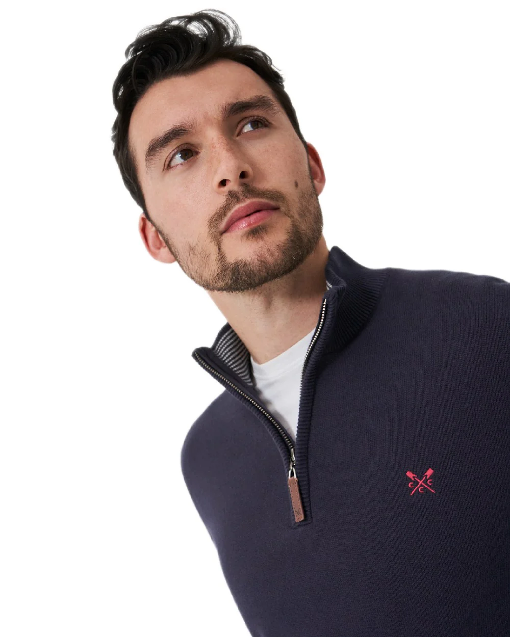 Crew Clothing Mens Classic Half Zip Knit Jumper - Image 3