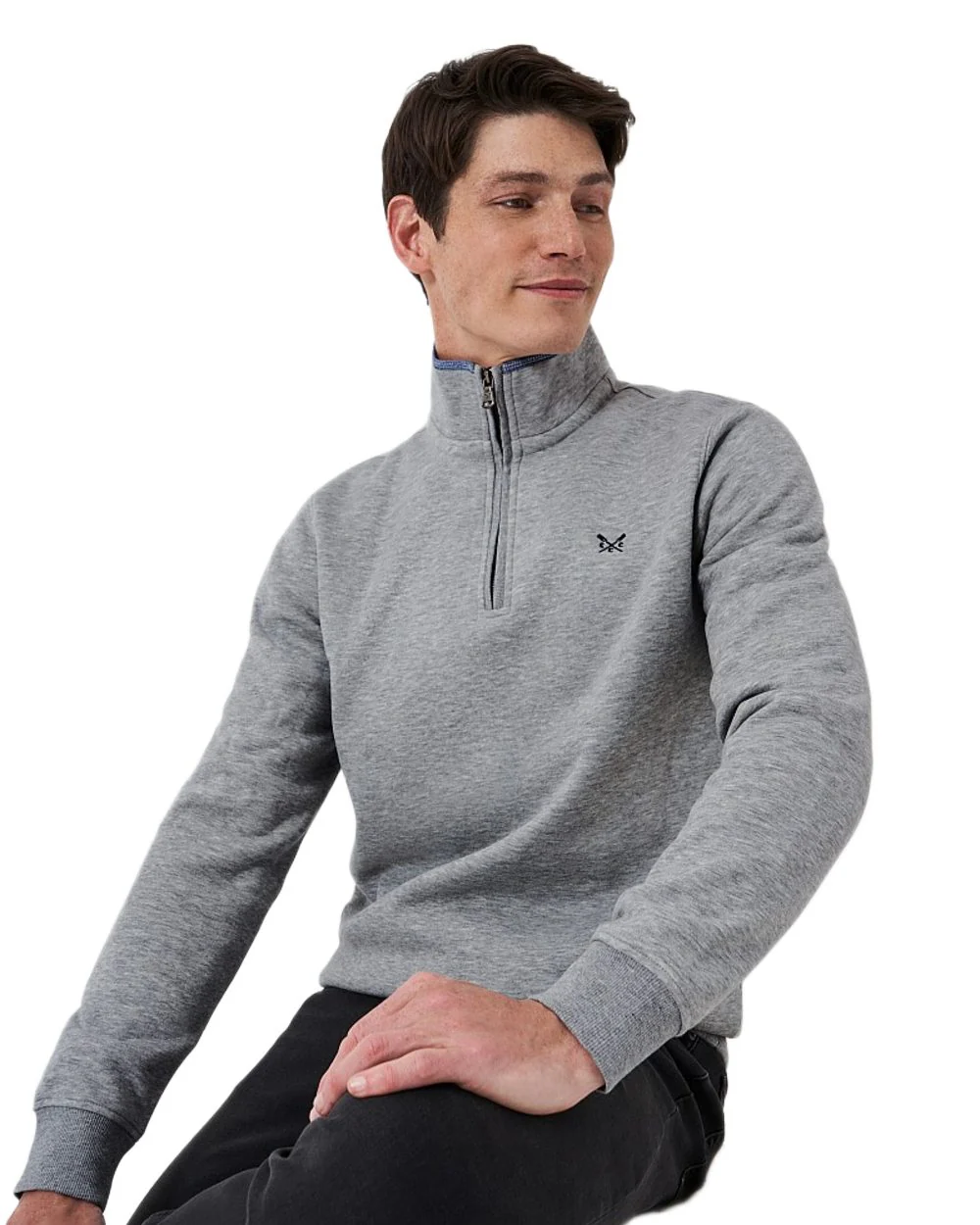 Crew Clothing Mens Classic Half Zip Sweatshirt - Image 2