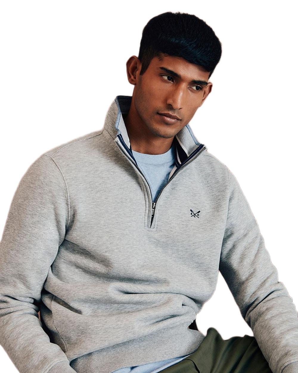 Crew Clothing Mens Classic Half Zip Sweatshirt - Image 5