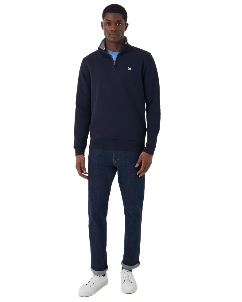 Crew Clothing Mens Classic Half Zip Sweatshirt - Image 7