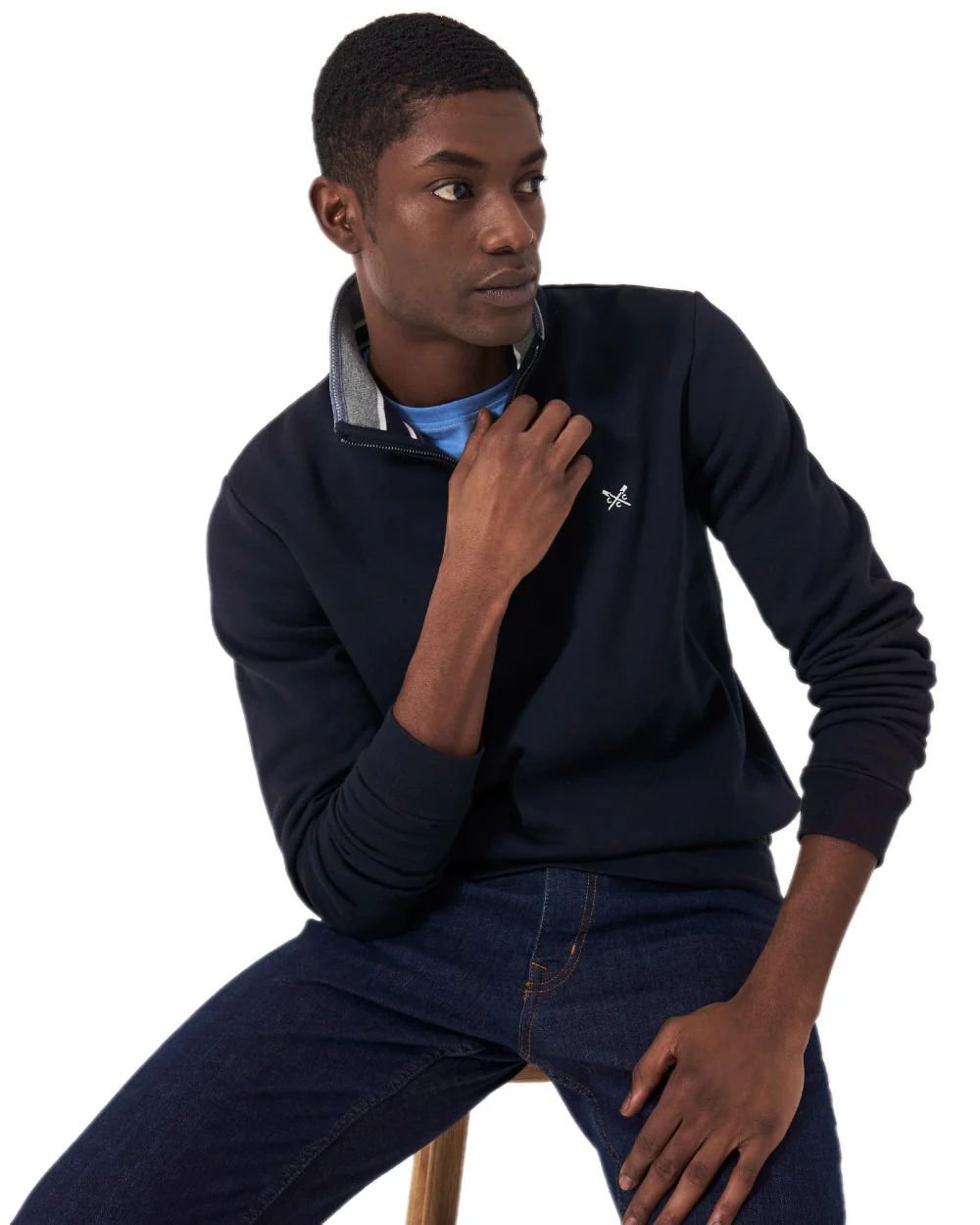 Crew Clothing Mens Classic Half Zip Sweatshirt - Image 8