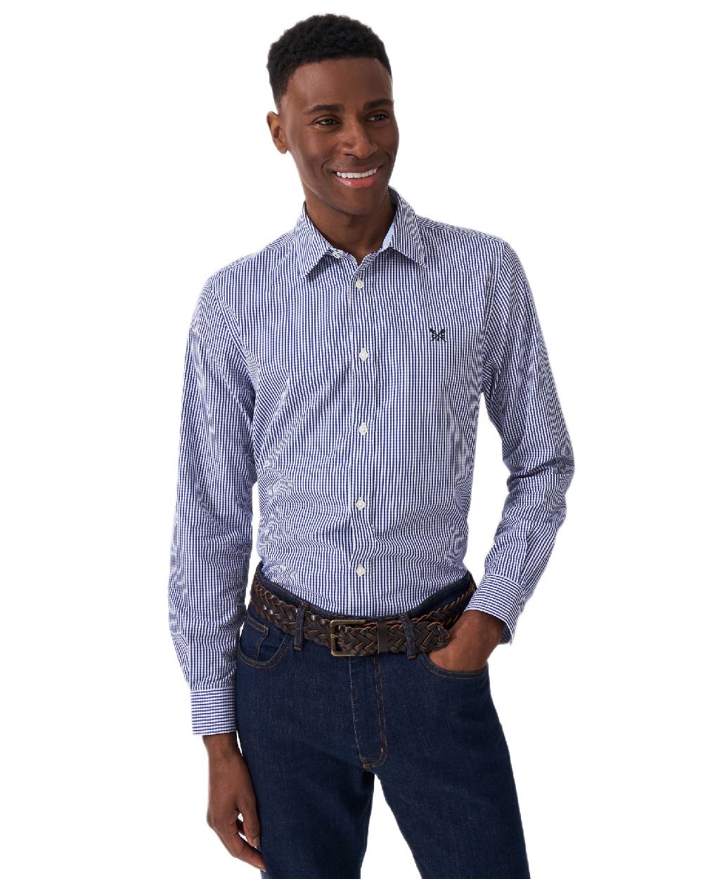 Crew Clothing Mens Classic Micro Gingham Shirt - Image 12