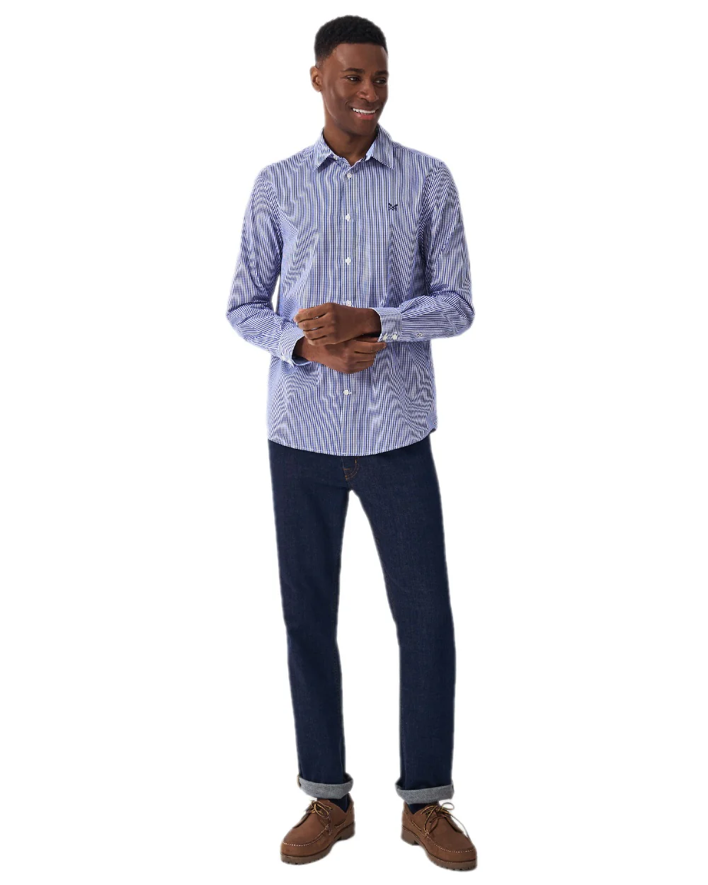 Crew Clothing Mens Classic Micro Gingham Shirt - Image 13