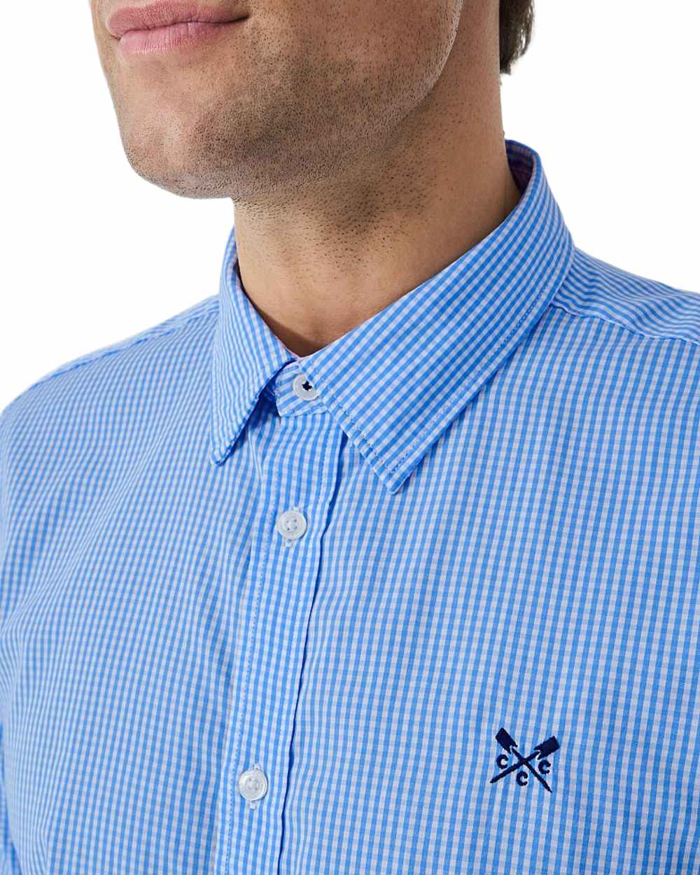 Crew Clothing Mens Classic Micro Gingham Shirt - Image 4