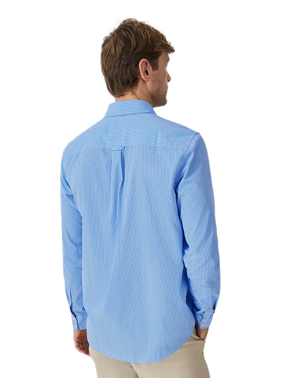 Crew Clothing Mens Classic Micro Gingham Shirt - Image 5
