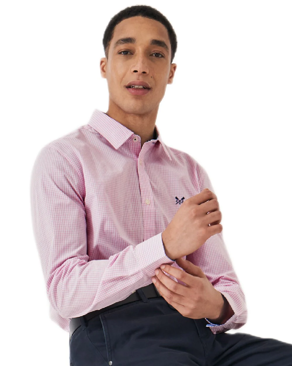 Crew Clothing Mens Classic Micro Gingham Shirt - Image 8