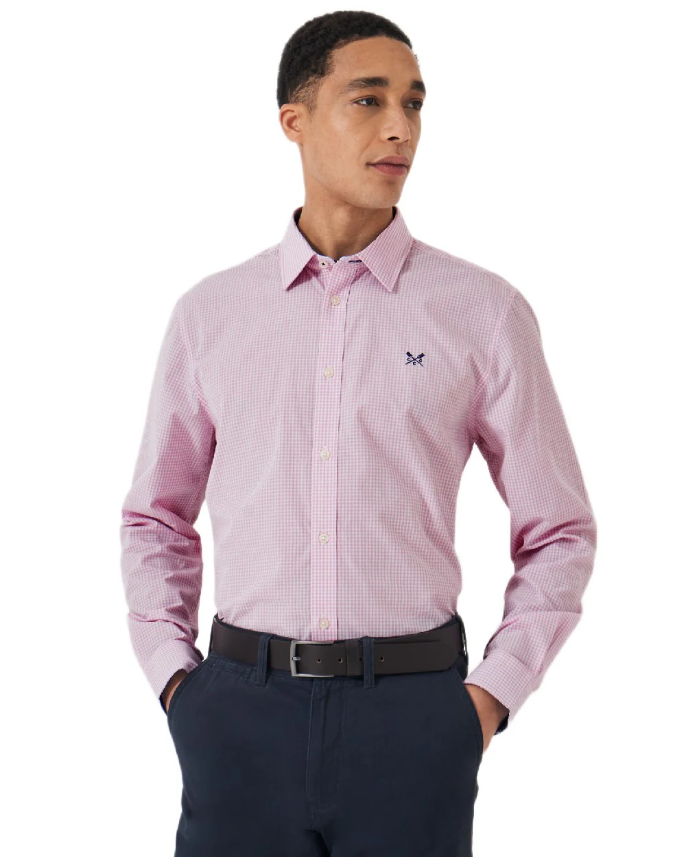 Crew Clothing Mens Classic Micro Gingham Shirt - Image 9