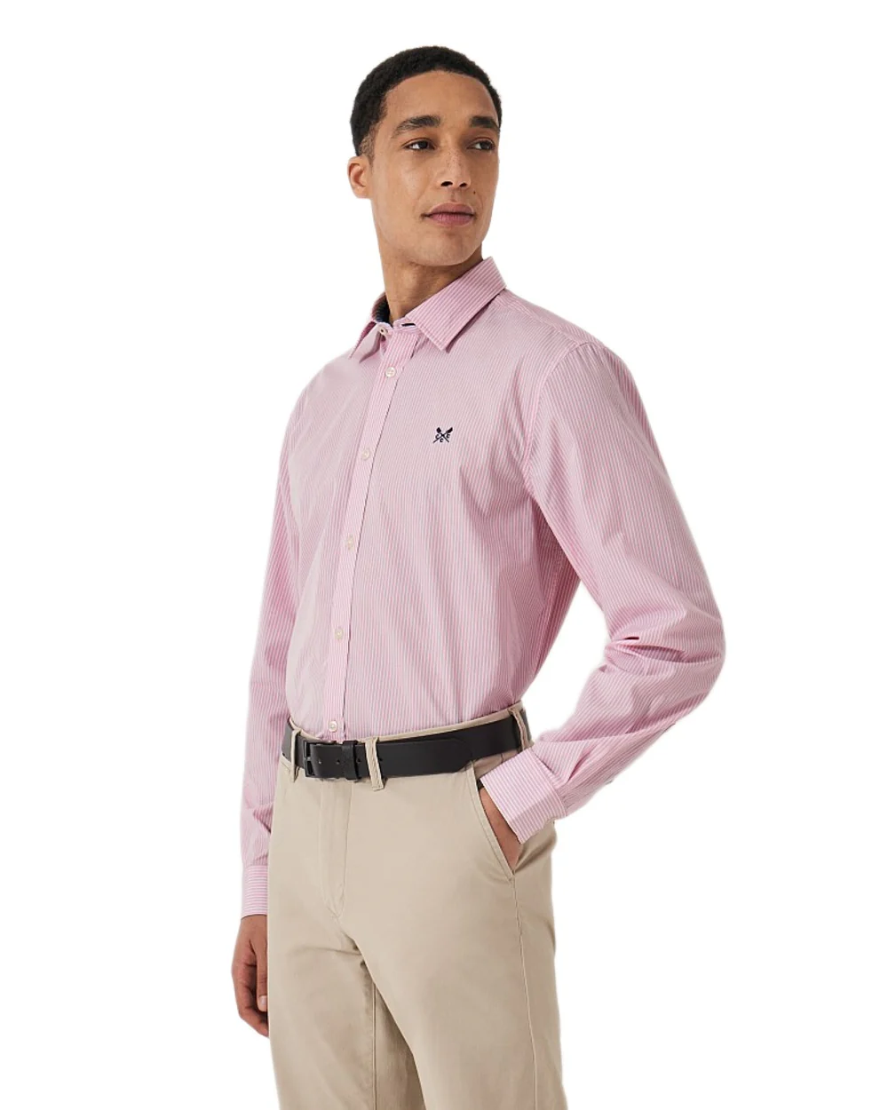 Crew Clothing Mens Micro Stripe Classic Shirt - Image 2