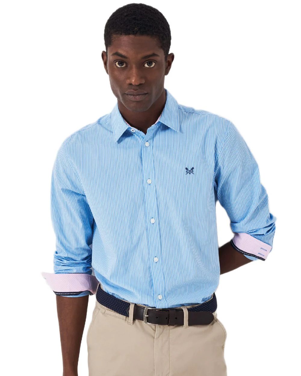 Crew Clothing Mens Micro Stripe Classic Shirt - Image 7