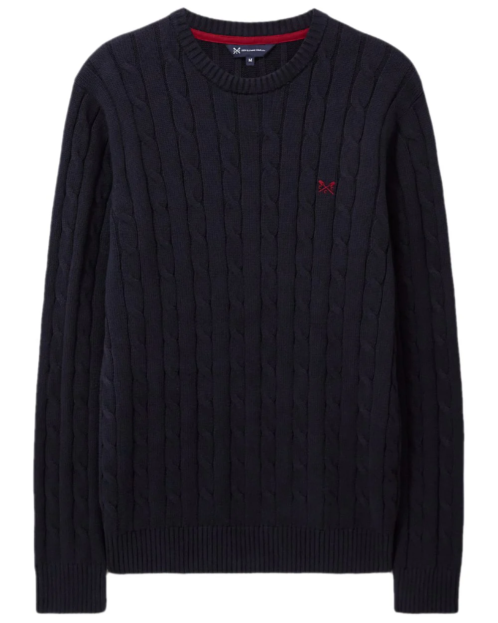 Crew Clothing Mens Oarsman Cable Knit Organic Cotton Crew Neck Jumper - Image 6