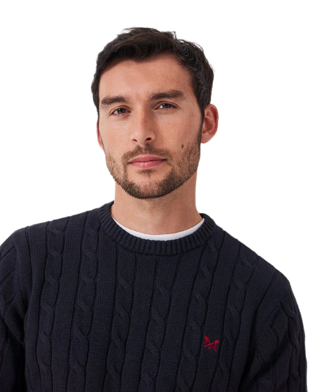 Crew Clothing Mens Oarsman Cable Knit Organic Cotton Crew Neck Jumper - Image 8