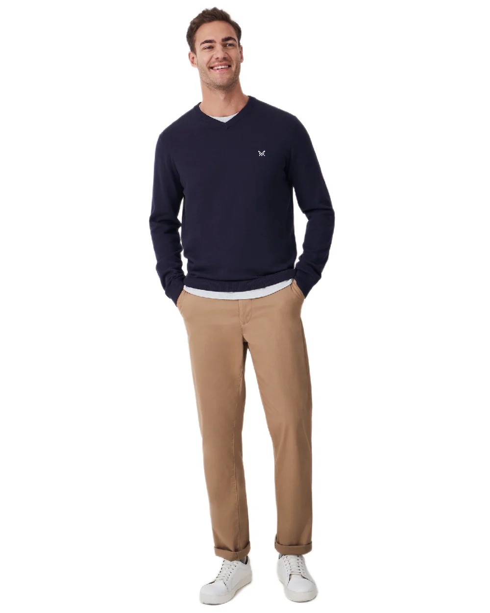 Crew Clothing Mens Organic Cotton V Neck Jumper - Image 7