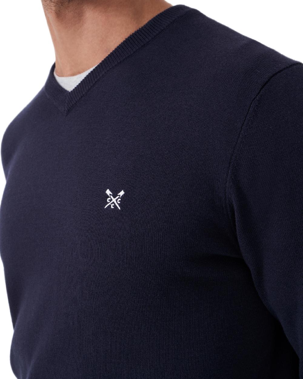 Crew Clothing Mens Organic Cotton V Neck Jumper - Image 8
