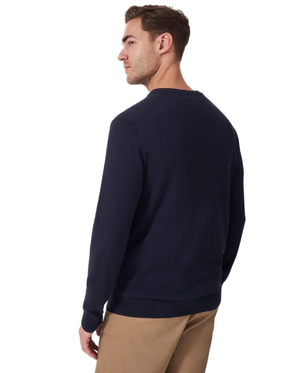 Crew Clothing Mens Organic Cotton V Neck Jumper - Image 9