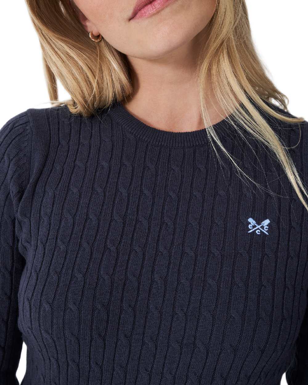 Crew Clothing Womens Crew Neck Heritage Cable Knit Jumper - Image 3