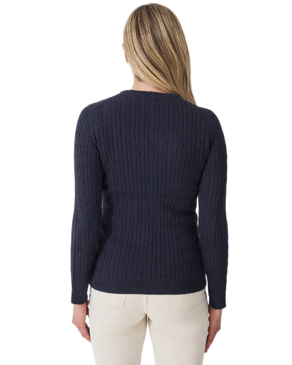 Crew Clothing Womens Crew Neck Heritage Cable Knit Jumper - Image 5