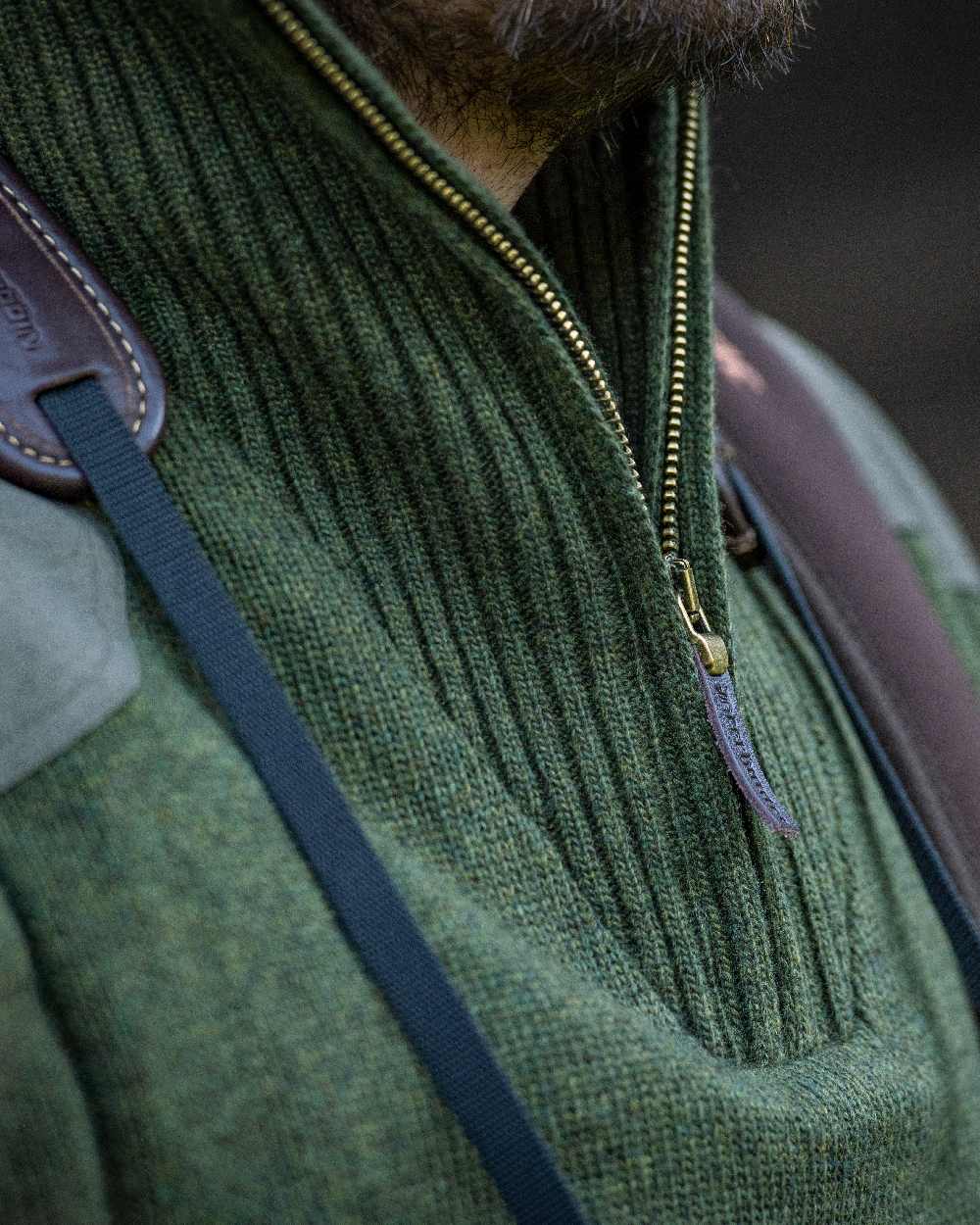 Deerhunter Carlisle Knit Zip Neck Sweater with Stormliner - Image 13