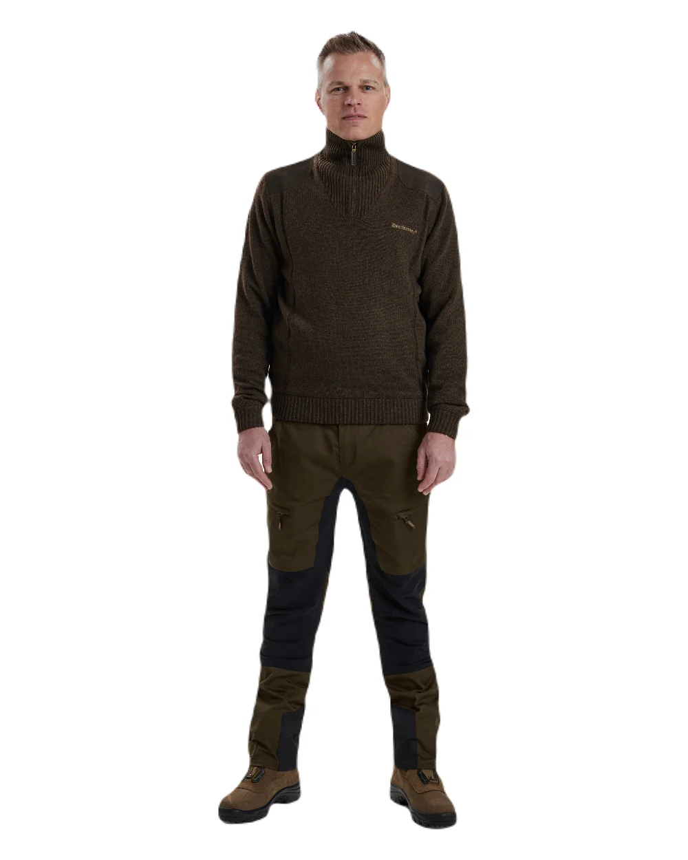 Deerhunter Carlisle Knit Zip Neck Sweater with Stormliner - Image 15