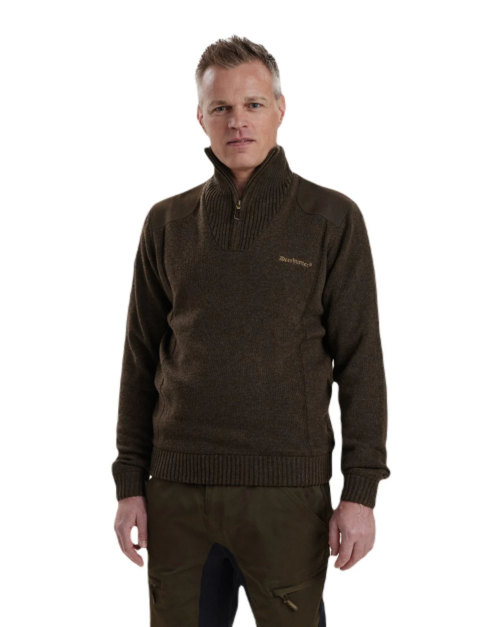 Deerhunter Carlisle Knit Zip Neck Sweater with Stormliner - Image 16