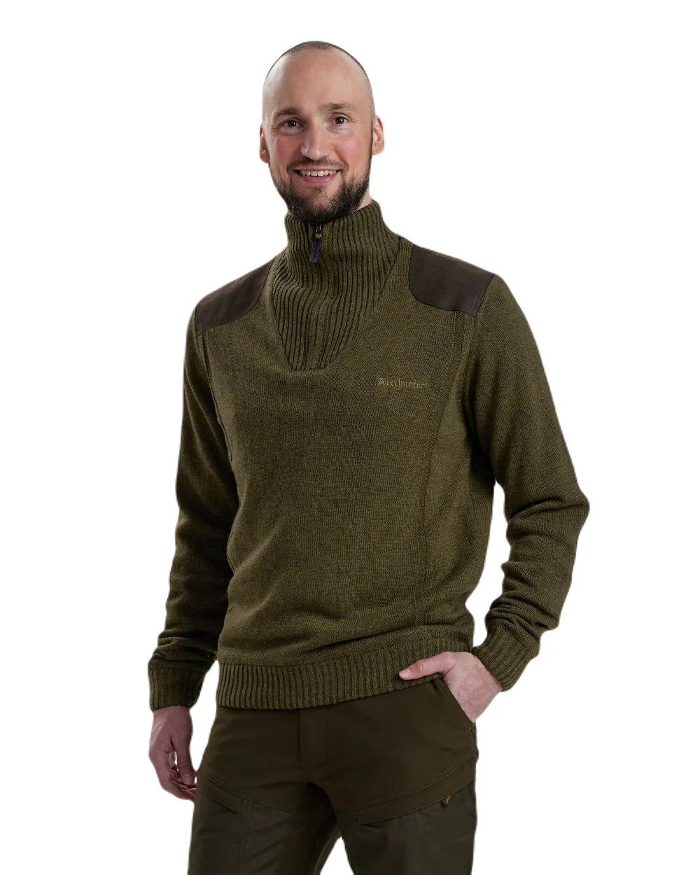 Deerhunter Carlisle Knit Zip Neck Sweater with Stormliner - Image 2