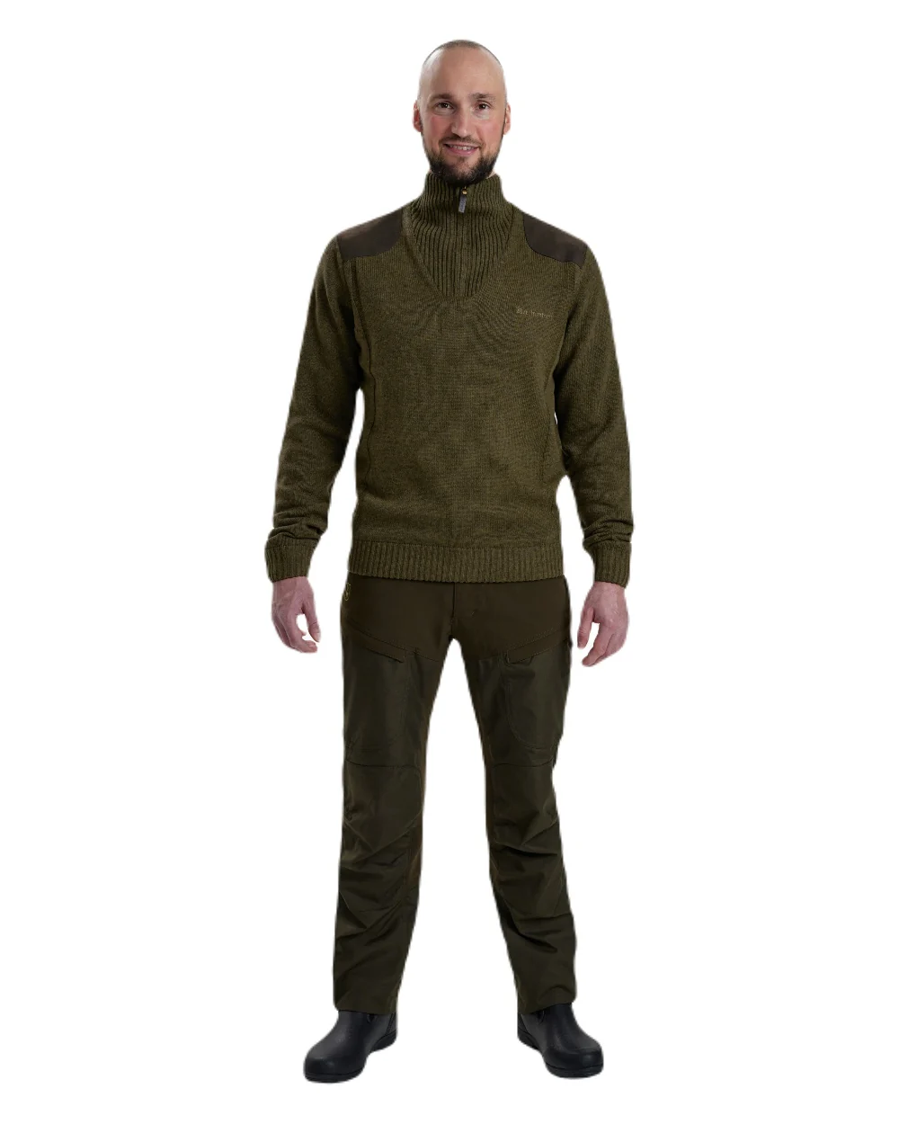 Deerhunter Carlisle Knit Zip Neck Sweater with Stormliner - Image 3
