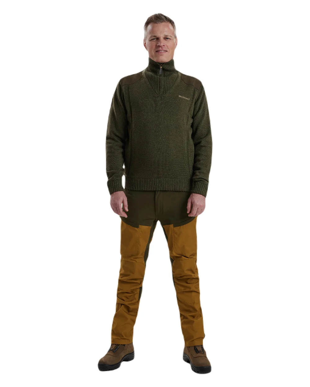 Deerhunter Carlisle Knit Zip Neck Sweater with Stormliner - Image 9